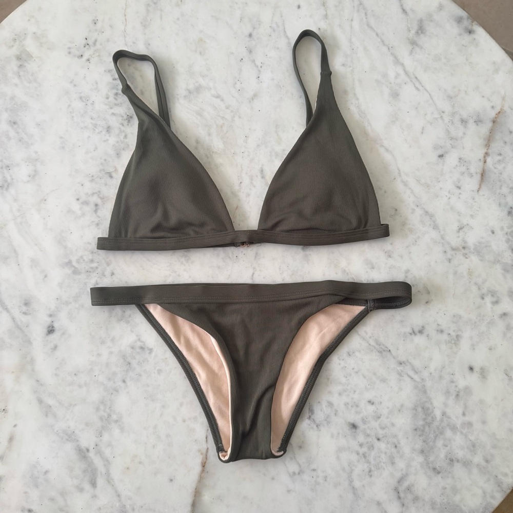 LA Hearts | Olive Green Two Piece Bikini